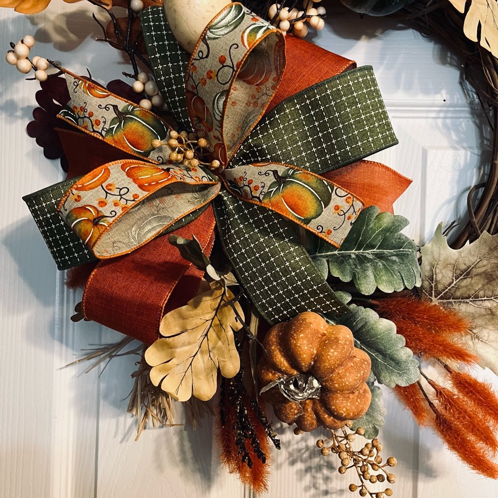 Fall door wreath